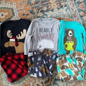 Simple joys by carter 3T boys winter fleece pajamas bundle